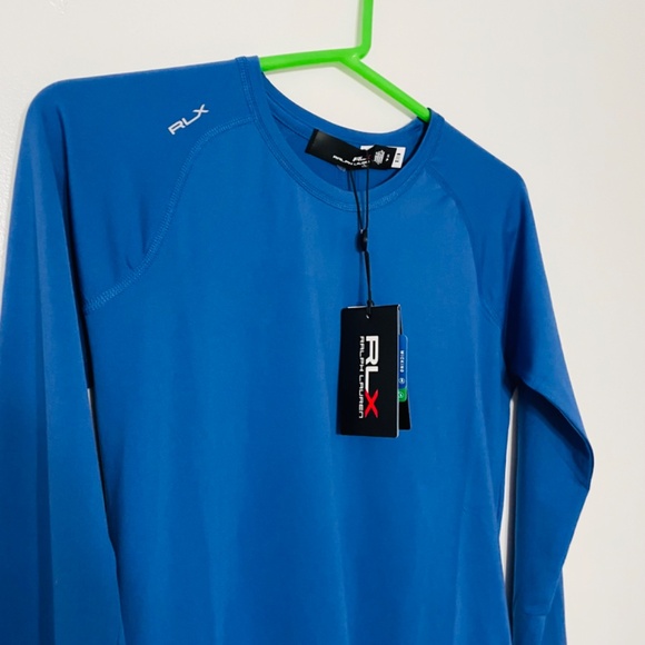 RLX Ralph Lauren Performance Long Sleeves Golf Jersey in Royal Blue - Picture 5 of 11